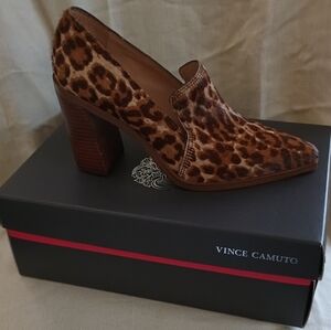 Vince Camuto Leopard Print Calf Hair Women's Loafers